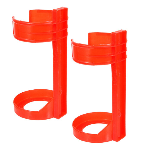 2Pièces Fixation Extincteur Murale Rouge Portable Usage Bureau 1