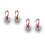 2Paires Mini Cymbales Doigt Argent Compactes Pour Danse 3