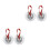 2Paires Mini Cymbales Doigt Argent Compactes Pour Danse 4