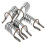 15Pièces Formes Extension Ongles Aluminium Durable Argent DIY 1