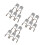 15Pièces Formes Extension Ongles Aluminium Durable Argent DIY 7