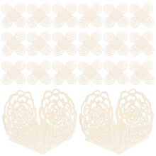 100Pièces Plateaux Papier Clair Décoratif
