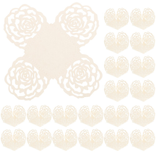 100Pièces Plateaux Papier Clair Décoratif 1