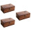 3Pièces Boîtes En Bois Marron Rangement Divers Avec Gravure 8
