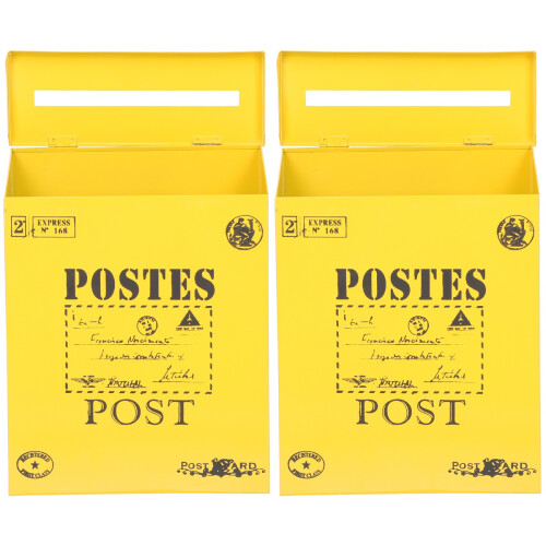 2Pièces Boîte Aux Lettres Murale Style Rustique Décor 1
