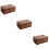 3Pièces Boîtes En Bois Marron Rangement Divers Avec Gravure 10