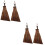 4Pièces Balais Courts En Bois Palmier Pour Table Bureau 8