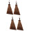 4Pièces Balais Courts En Bois Palmier Pour Table Bureau 9