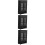 3Pièces Miniature Noir Bois Pour Décoration Maison De 10