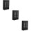 3Pièces Miniature Noir Bois Pour Décoration Maison De 11