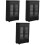 3Pièces Miniature Noir Bois Pour Décoration Maison De 5