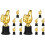 12Pièces Trophées Dorés En Compact Pour Remise De Prix 2