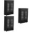 3Pièces Miniature Noir Bois Pour Décoration Maison De 9