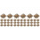 300Pcs Square Claw Studs Copper Rivets for Bags Clothes DIY 5