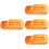 4Pièces Boîte De Plantation Chat Hydroponique Plastique Orange 7