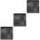 3Pièces Tissu D'absorption Noir Double Couche Pour Cible De Tir 5