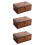 3Pièces Boîtes En Bois Marron Rangement Divers Avec Gravure 9