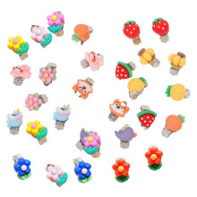 30Paires Boucles Oreilles Clip Enfant Sécurisées Multicolores Colorées