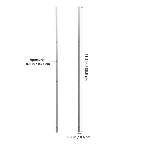 6Pièces Canne Métal Argentée -Foot Usage 1