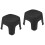 2Pièces PVC Noir Solide Pour Enfants Usage 6