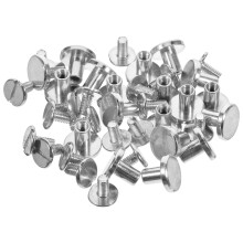 Fashionable Silver Round Rivets Zinc Alloy For Craft 20pcs