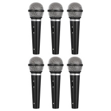 18Pièces Microphone Simulation Stable Plastique Noir Pour Jeu
