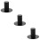3Pièces Support Enceinte En Fer Noir Avec Fixation Stable Et Solide 7