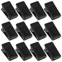 300Pièces Clips Badge Autocollants ABS Acier Noir Pour