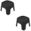 2Pièces PVC Noir Solide Pour Enfants Usage 8