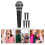 18Pièces Microphone Simulation Stable Plastique Noir Pour Jeu 6