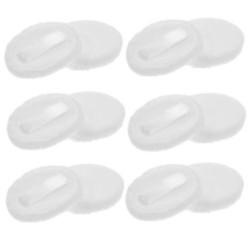 36Pièces Accessoires Maquillage Coton Blanc Puffs Ronds Doux Maison