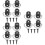 12Pièces Crochets D'ancrage Cargaison Multi Pour Coffre Pp+fer 6