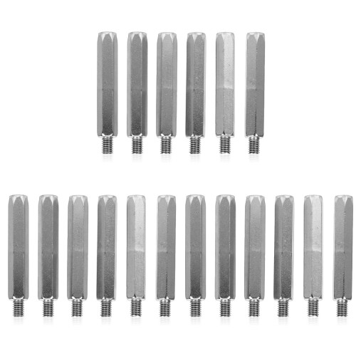 18Pièces Extensions Métal Durable Argenté Pour 2