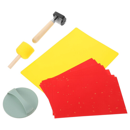 4Ensembles Ensemble Brayers En Bois Multicolores Pour Impression Gravure