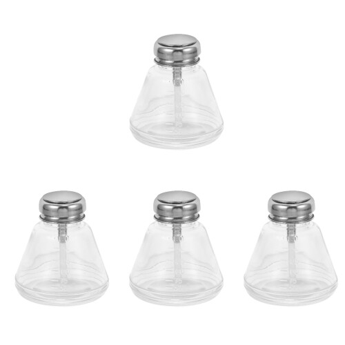 4Pièces Flacons Presse En Verre Transparents Étanches Pour 1