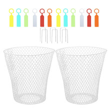 2Ensembles Cloche Jardin Fer Protège Plantes Potager Blanc Solide