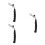 3Pcs Ice Cream Machine Handle Accessory Plastic Metal Black 4
