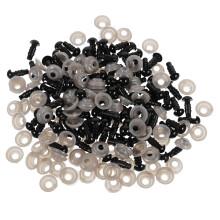 2400Pcs Black Safety Eyes for Plush Crafting Durable Plastic Material