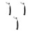 3Pcs Ice Cream Machine Handle Accessory Plastic Metal Black 5