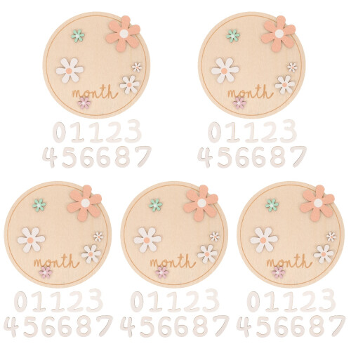 5Ensembles Cartes Bois Bébé Pour Décoration Annonces 2