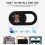 6Pièces Patch Protecteur Caméra ABS Noir Antivoleur Et Pratique 9