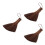 3Pièces Balais Mini Bois Courte Pour Bureau 3