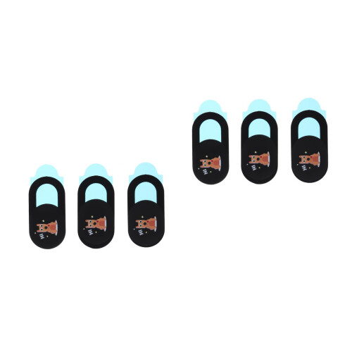 6Pièces Patch Protecteur Caméra ABS Noir Antivoleur Et Pratique 2