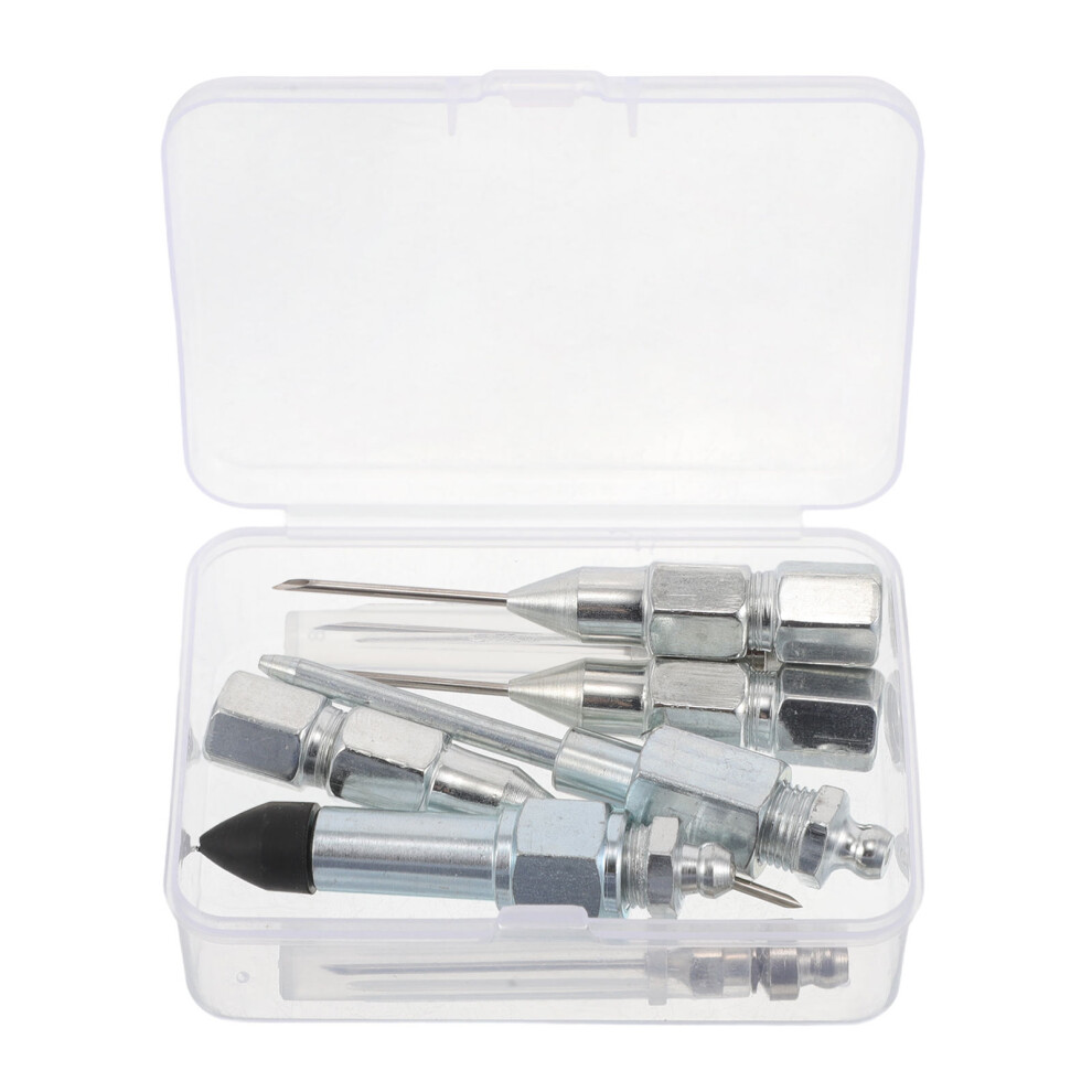 35Pcs Carbon Steel Grease Gun Needle Tip Kit For Tight Spaces Silver 3633982090683