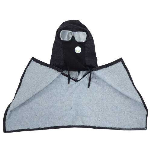3Pièces Cagoule De Travail En Denim Lunettes Intégrées 1