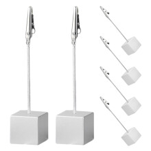 18Pièces Support Photo Métal Argenté Résistant Pour Tables Et