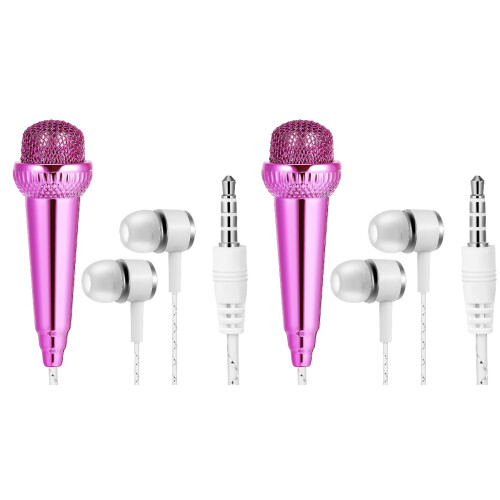 2Pièces Petit Microphone Portable Multi-Usage En Plastique Coloré 1