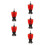 5Pièces Brosse À Perceuse Rouge Kit Nettoyage PP + Polyvalent 9