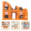 30Pièces Décor Ruines Cassées Orange Modèles Pour Jeux De Sand Table 10