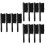 12Pièces Ensemble Outils Bois Plastique Noir 8